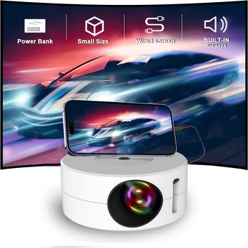 YT200 plug-v povezavi z Android, IOS mobilni telefon, prenosni doma HD projektor U disk za predvajanje moči banke napajanje za outd