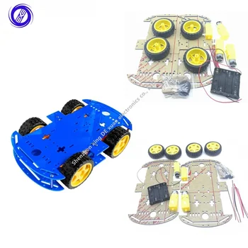 za Arduino 5 barv Smart Komplet 4WD Smart Robot Avtomobilske Šasije, Kompleti za Avto S Hitrostjo Kodirnik in Polje Baterije Diy Elektronskih Kit