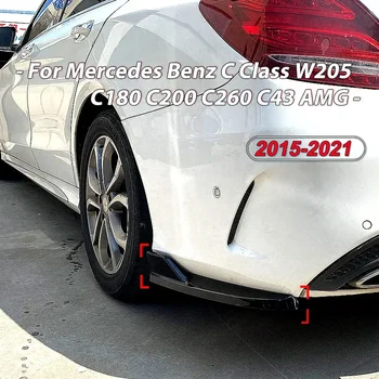 Za Mercedes Benz C Razred W205 C180 C200 C260 C43 AMG 2015-2021 Avto Zadnji Odbijač Difuzor Strani Razdelilniki Spojler Kotu ABS Črna