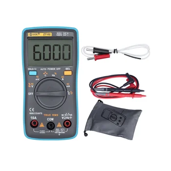 ZT102 Multimeter Digitalni Multimeter 6000 Šteje AC/DC Napetosti tok Tester Voltmeter Ampermeter Frekvenčni Merilnik