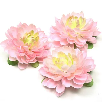 【5PCS】DIA 10 CM Umetno Dahlia Novo Chrysanthemum Flower Doma Dekoracijo Svile Cvet DIY Venec Materiala Ponaredek Cvet