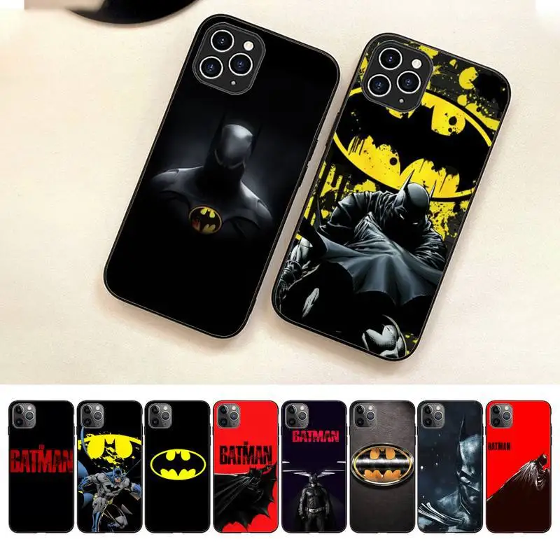 DC Comics Batman, Risanka Anime TPU Telefon Mehko Ohišje za IPhone 15 14 13 12 11 Pro Max Mehko Shockproof Odbijača Telefon Primeru Darila Nova