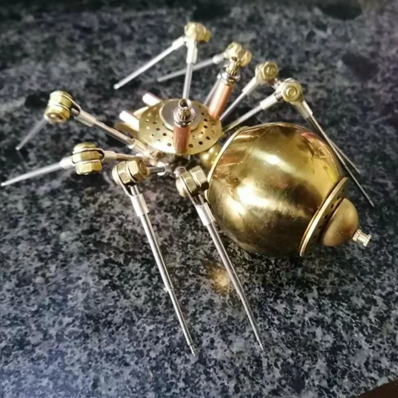 3D kovinski pajek model steampunk diy mehanske insektov ročno sestavljeni ustvarjalne mecha obrti - Končni Izdelek