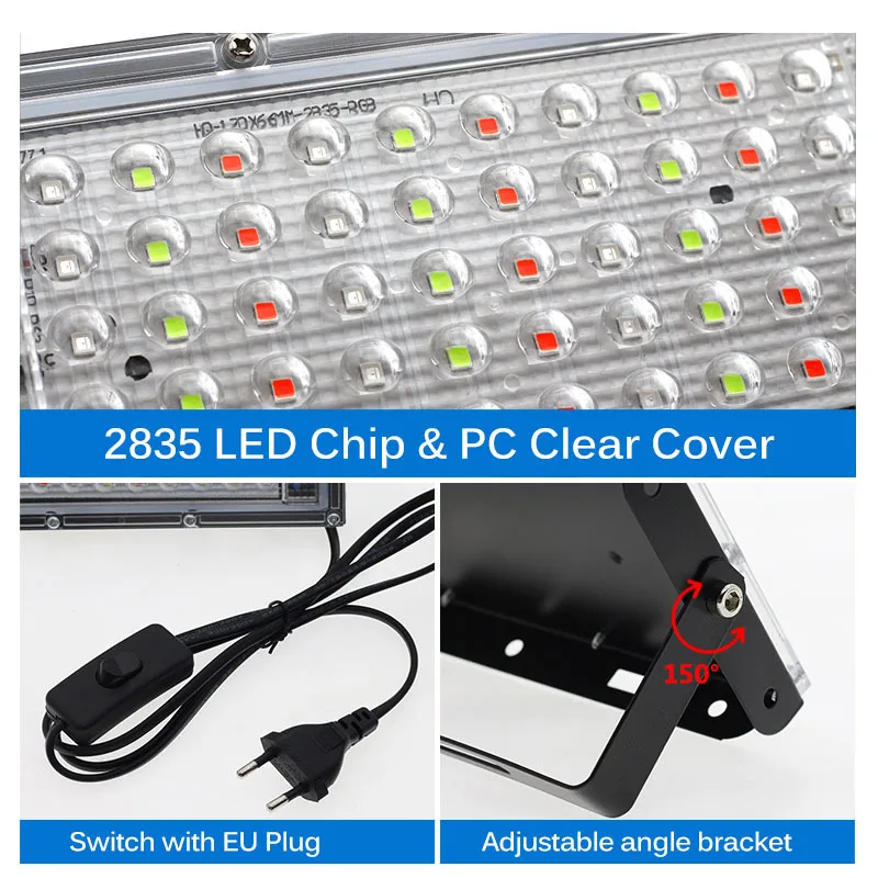 50 W 100W LED RGB Poplav Svetlobe AC220V Prostem Projektor Lučka Žaromet IP65Waterproof Reflektor Led Žaromet z Daljinskim upravljalnikom