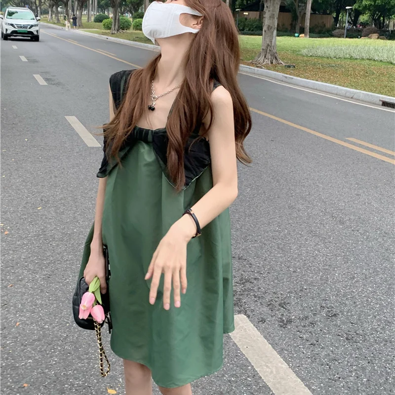 Obleka Brez Rokavov Ženske Poletje Mehko Lok Street Nositi Nov Prihod Priljubljena Trendy Korejskem Slogu Ins Mlade Dame Mini Seksi Prijetni Seksi