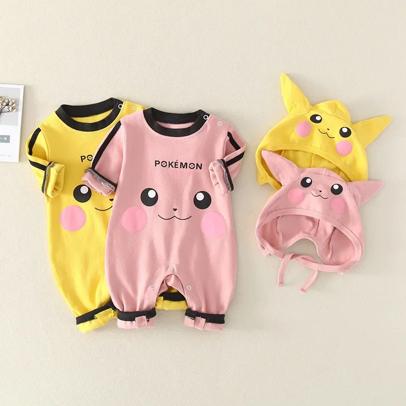 Otrok je Plazil Oblačila Nova otroška Oblačila Spomladi In Jeseni Pikachu Risanka Oblačila Baby Otroška Oblačila Cute Darila