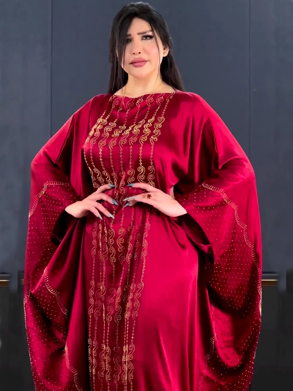 Dubaj Luksuzni Abayas Afriške Obleke za Ženske Muslimanske Poroke Večer Stranka Obleke Plus Velikost Nigerijski Bogato Robe