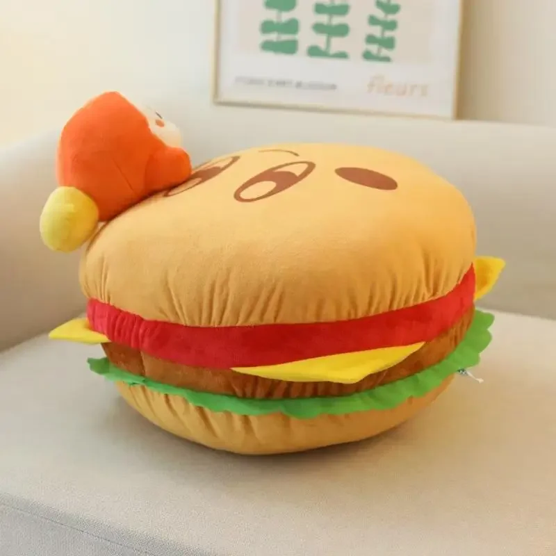 Risanka Anime Slika Zvezda Kirby Waddle Dee Burger Obliko Kavč Vrgel Blazino Blazine Kawaii Srčkan Polnjene Plushie Lutka Pomiritev Igrače